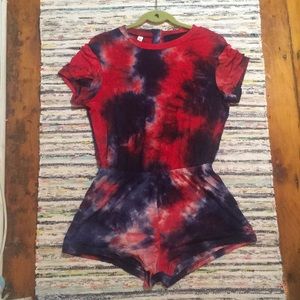 American Apparel tie dye romper